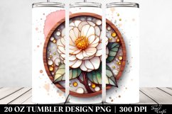 Wooden Small Camellia | 20 Oz Tumbler Product Image 2