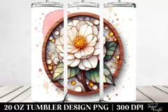 Wooden Small Camellia | 20 Oz Tumbler Product Image 2