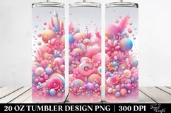 Colorful PINkish Gliterry Background | 20 Oz Tumbler Product Image 2
