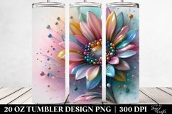 Abstract Shiny Sunflower Tumbler Product Image 2