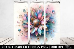 Abstract Shiny Sunflower Tumbler Product Image 2