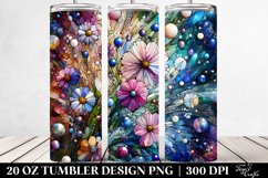 Colorful Small Stained Cosmos | 20 oz Tumbler Product Image 2