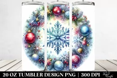 Vibrant Christmas Snowflake | 20 oz Tumbler Product Image 2