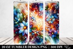 Colorful Small Stained Cosmos | 20 oz Tumbler Product Image 2