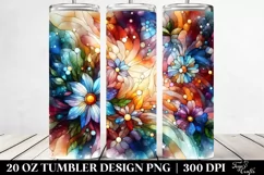 Colorful Small Stained Cosmos | 20 oz Tumbler Product Image 2