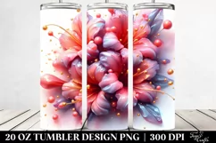 Abstract Glossy Candy Azalea. 20 Oz Tumbler Design Product Image 2