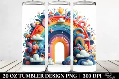 Colorful Whimsical Rainbow | 20 Oz Tumbler Product Image 2