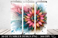 Abstract Wooden Sunflower Tumbler Product Image 2