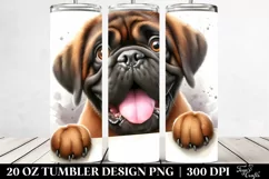 Cute Crazy Mastiff | 20 Oz Tumbler Product Image 2