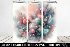 Pastel Cosmos Frame Watercolor 20 Oz Tumbler Product Image 2