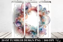 Pastel Cosmos Frame Watercolor 20 Oz Tumbler Product Image 2