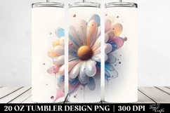 Pastel Daisy Watercolor 20 Oz Tumbler Product Image 2