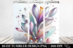 Shiny Crocus with Metallic Insetions | 20 oz Tumbler Product Image 2