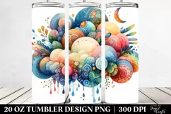 Colorful Watercolor Whimsical Cloud | 20 oz Tumbler Product Image 2