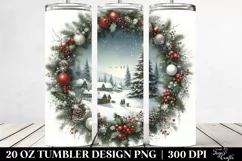 Vintage Christmass Scenery, High-Quality 20 Oz Tumbler Product Image 2
