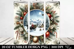 Vintage Christmass Scenery, High-Quality 20 Oz Tumbler Product Image 2