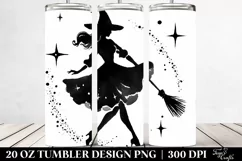 Simple Dancing Witch Watercolor Tumbler Design | 20 oz Product Image 2