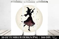 Simple Dancing Witch Watercolor Tumbler Design | 20 oz Product Image 2