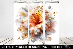 Glossy Azalea with Golden Insertions | 20 Oz Tumbler. Product Image 2