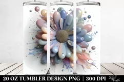Pastel Daisy Watercolor 20 Oz Tumbler Product Image 2