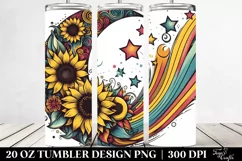 Retro Half Moon with Stars Clipart, High-Res 20 Oz Tumbler Product Image 2