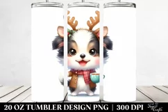 Colorful Cute Border Collie 20 Oz Tumbler Product Image 2