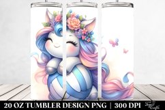 Cute Baby Unicorn Volleyball | 20 Oz Tumbler Product Image 2