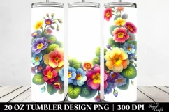 Colorful Horizontal Frame Watercolor Clipart | 20 oz Tumbler Product Image 2