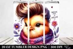 Expressive Baby Chicken with Awesome Haircut, 20 Oz Tumbler Product Image 2