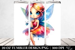 Vibrant Watercolor Fairy Tumbler | 20 oz Tumbler Product Image 2