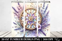 Pastel Lavender Frame Watercolor 20 Oz Tumbler Product Image 2