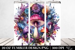 Vibrant Magical Celestial Mushroom 20 Oz Tumbler Product Image 2