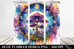 Vibrant Magical Celestial Mushroom 20 Oz Tumbler Product Image 2