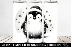 Simple Christmas Penguin, Transparent 20 Oz Tumbler Product Image 2