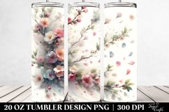 20 Oz Tumbler Sublimation | Spring Petals Tumbling in the Product Image 2