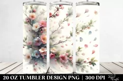 20 Oz Tumbler Sublimation | Spring Petals Tumbling in the Product Image 2