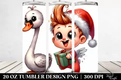 Watercolor Swan with Crazy Haircut, Transparent 20 Oz Product Image 2