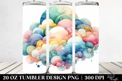 Colorful Watercolor Pastel Cloud | 20 oz Tumbler Product Image 2