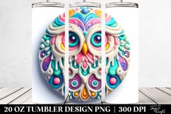 Vibrant 3D Christmas Owl Clipart Product Image 2