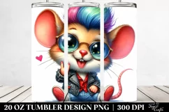 Expressive Baby Mouse with Rocker Sign Product Image 2