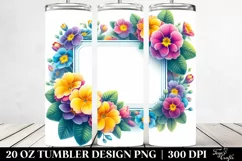 20 Oz Tumbler Sublimation | Colorful Horizontal Frame with Product Image 2