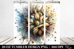 Abstract Lobelia Stained | 20 Oz Tumbler Product Image 2