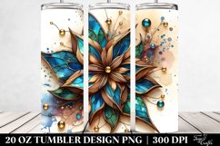 Abstract Lobelia Stained | 20 Oz Tumbler Product Image 2