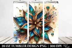 Abstract Lobelia Stained | 20 Oz Tumbler Product Image 2