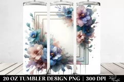 Abstract Pastel Delphinium, Transparent 20 Oz Tumbler Product Image 2