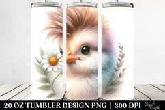Cute Baby Chicken with Black Roses, Transparent 20 Oz Product Image 2