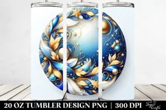 Colorful Blueis Gliterry Background | 20 Oz Tumbler Product Image 2