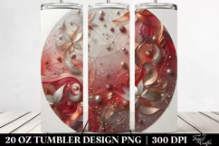 Colorful Redish Gliterry Background | 20 Oz Tumbler Product Image 2