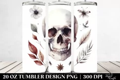 Simple Halloween Skull Clipart, High-Res 20 Oz Tumbler Product Image 2