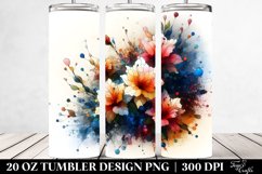 20 Oz Tumbler Sublimation | Stained Azalea Splash Product Image 2
